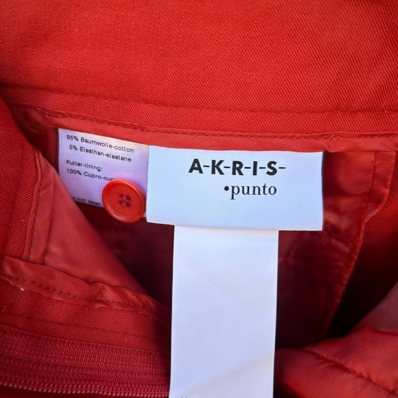 NWT Akris Punto Frankie Trousers Orange Fall Vibes Office Business Casual Sz 2 - Picture 7 of 11